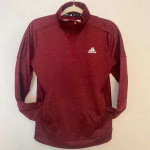 New Maroon Adidas Quarter-zip Pullover